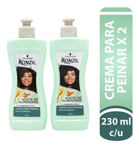 Crema Para Peinar Konzil Aceite De Almen - mL a $48