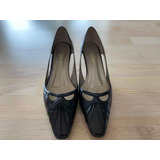 Zapatos Color Negro. 23.5 De Piel Cabrito Marca   Dione