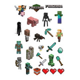 Tatuajes Temporales Infantiles - Juego Minecraft