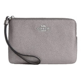 Cartera Coach - Wrislet - Muñequera Monedero - Mujer (58035) Color Plateado Diseño De La Tela Metallic