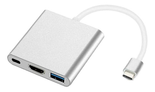 Adaptador Usb C A Hdmi, Multipuerto 3 En 1, Usb Tipo C A 4k