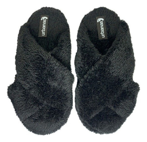 Pantuflones Cruzados/ Soft Negro Urbanas