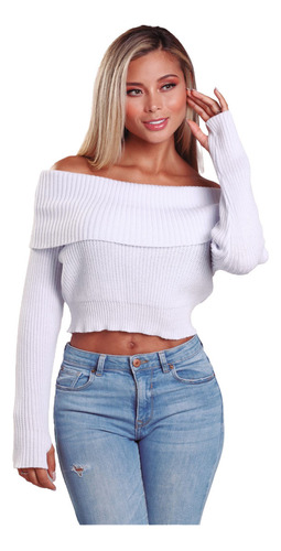 Blusa Elegante De Moda Para Dama Crop Top 9268 Tej