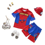 Nuevo Traje De Baño Infantil Spiderman3pcs