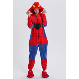 Pijama Mameluco Spiderman Disfraz Cosplay Adulto Kigurumi