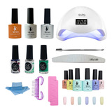 Kit De Gel Completo Para Uñas Con Lámpara Kit De Gelish 