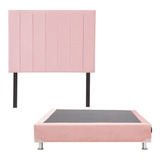 Cabecera Queen Size Dicasa Argos Rosa + Box Dicasa Pink