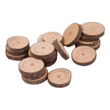 5 Rodajas Decorativas De Madera Natural De 10 Cms.