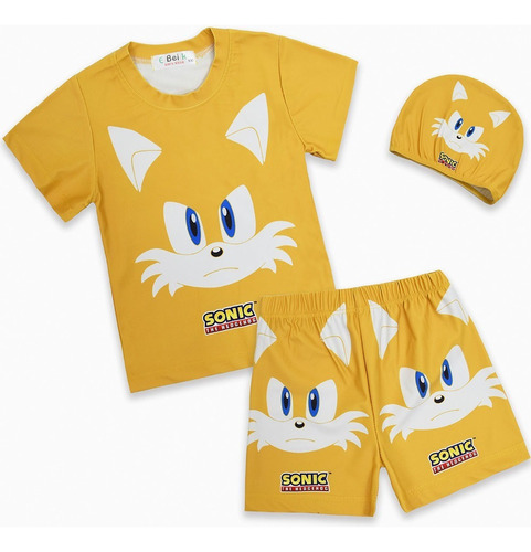 . Conjunto De Traje De Maño De Sonic The Hedgehog Para Niños