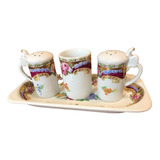 Set Especiero Aceite Y Vinagre Antigua Porcelana Limoges