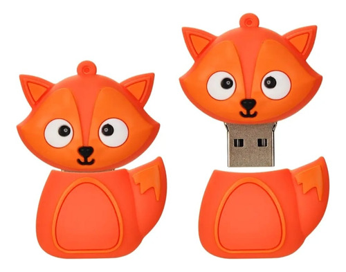 Pen Drive 64gb Animais Raposa Fofa Presente 