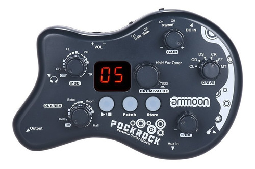 Ammoon Pockrock Portátil Guitarra Multi -efectos Procesador