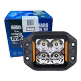 Luz Faro Neblinero 4 Led Blanco Con Giros 8cm Dakar 12v/24v