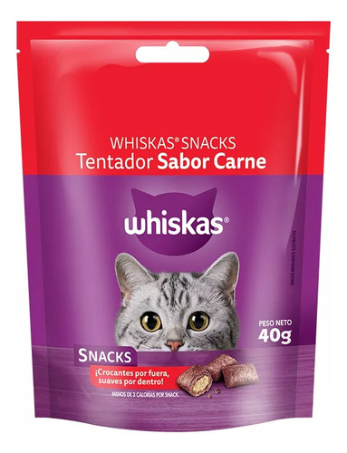 Whiskas Gato Snack Sabor Carne X 11 Unidades X 40 Gr