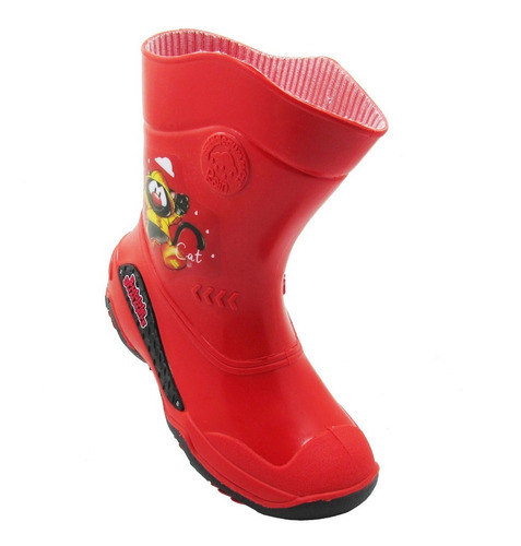 Bota De Hule Bubbles Gummers Burbujas Rojo/negro Niño