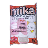 Arena Para Gato Aglutinante Premium Mika Aroma Rosas 5l 4kg