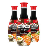 3un Shoyu Premium Mitsuwa 500 Ml Para Comida Japonesa