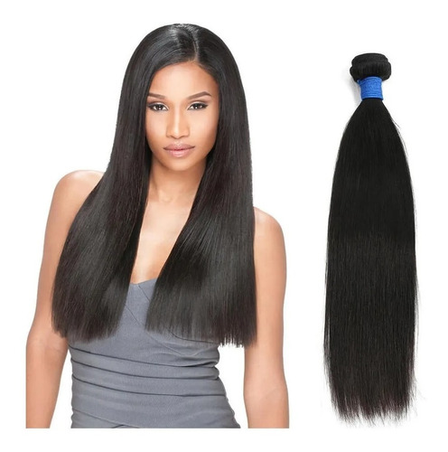 Cabello Humano Brasileño Liso De 100 G, 50 Cm, Trenzado En N