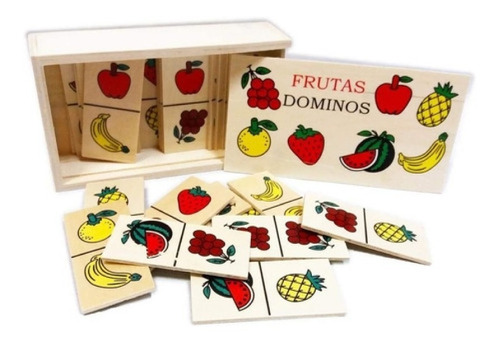 Juego De Mesa Dominó Para Niños Diseños Animales Y Frutas