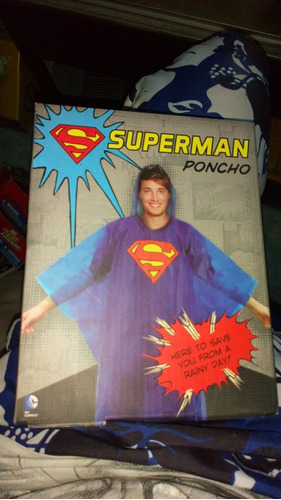 Superman Poncho Original Dc Comics Impermiable Para Lluvia