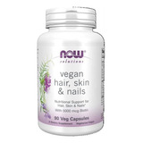Vegan Hair Skin & Nails 5000 Mcg 90 Cápsulas Vegetales