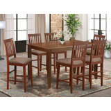 East West Furniture Duvn7h-mah-c Juego De Comedor 7 Piezas