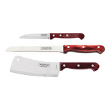 Cuchillos De Cocina Tramontina Polywood Set De 3 Profesional