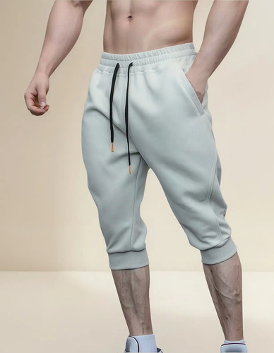 Pantalones Capris Deportivos Con Cordón Con Bolsillo Casual