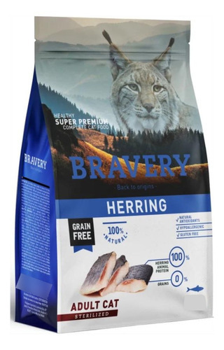 Bravery Arenque (herring) Gato Adulto Esterilizado 2 Kg