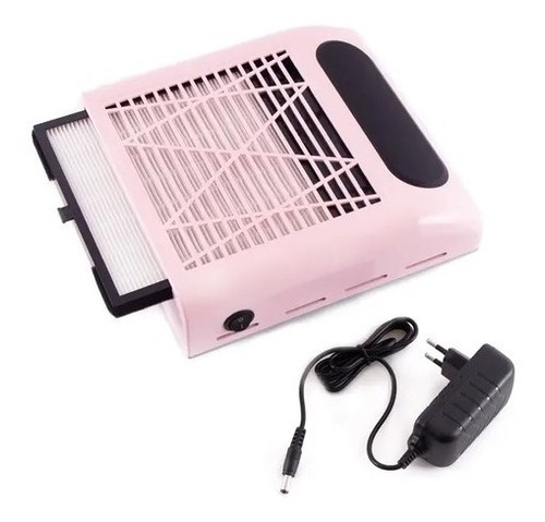 Extractor De Polvo Para Uñas Manicure 80w Rosado