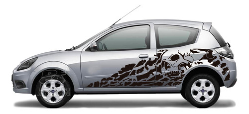 Calco Ford Ka Viral Skull Decoracion Calavera Juego