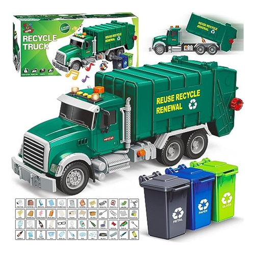 Camión De Basura Camión De Reciclaje De Juguetes Para Niños 