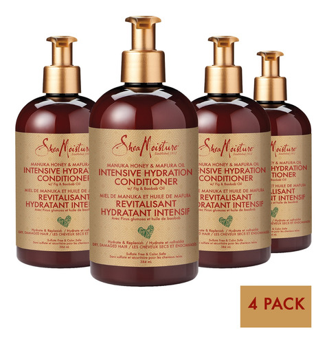 Shea Moisture Acondicionador Hidratacion 4 Pack 384ml 