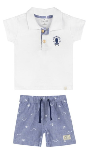 Conjunto Infantil Verão Menino Colorittá Camisa Polo/bermuda