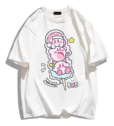 Camiseta De Manga Corta De Algodón Creative Kirby Piruleta