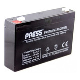 Bateria De Gel Recargable Marca Press De 6 Volts 7 Amper 