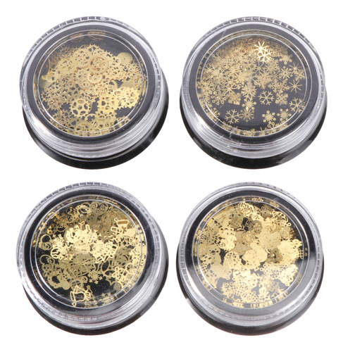 Manicura Gold Foil Flakes, 4 Estuches