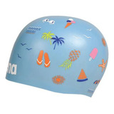 Gorra Natación Arena Poolish Moulded Silicona Color Beach Vibes 233 Diseño De La Tela Estampadas Tamaño Único