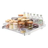 Vevor Organizador De Gabinete Extraíble Cocina 14x21 Pulgada Color Plateado