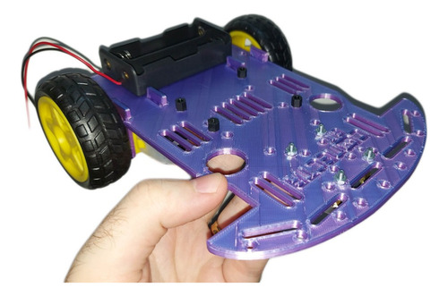 Kit Chassi Robótica Roda Boba 2 Motor Tt 2wd For Arduino Diy