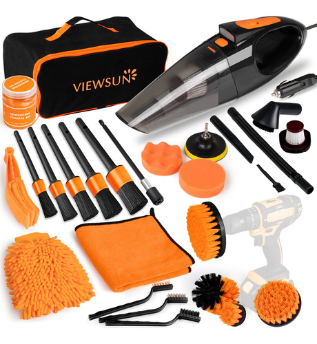 Viewsun Kit De Limpieza De Automvil De 21 Piezas, Kit De Det