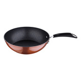 Frigideira Wok Anti Aderente 28x8cm Indução Copper - Bergner Cor Bronze