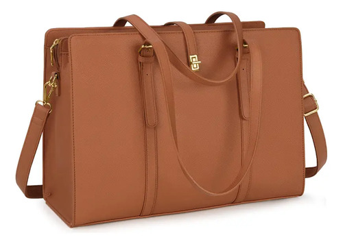 Bolsa Para Laptop Dama 15.6in Maletín De Cuero De Crossbody