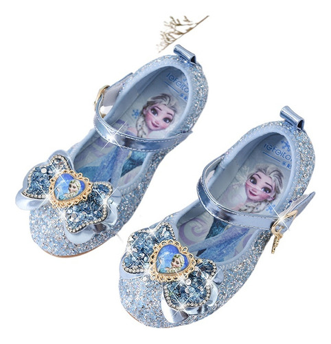 C Zapatilla De Cristal Frozen Elsa, Zapatos Planos Con