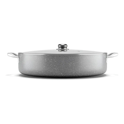 Arrocera Stone 360° Lamex 40 Cm Y 3.2 Mm Con Asas Reforzadas Color Gris | Arrocera Antiadherente | Batería de Cocina - Utensilios de Cocina Integral & Hogar | para Preparar Arroz - Rice Cooker | Meses sin interés