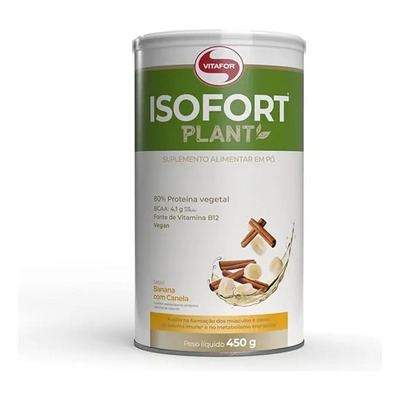 Isofort Plant Banana Com Canela 450g Vitafor | Frete grátis
