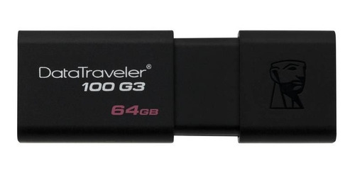 Pendrive Kingston Datatraveler 100 G3 Dt100g3 64gb 3.0 Negro