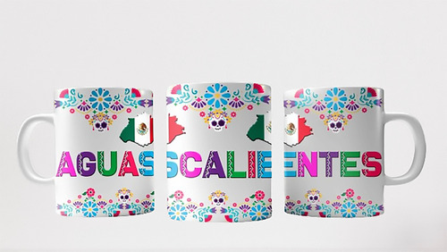 Taza Estampada Estados De La Republica Mexicana