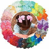 40 Colores, Clips De Lazos Para El Cabello Para Niñas, Cinta