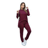 Conjunto Feminino Lanzinha 2 Peças Elegante Inverno